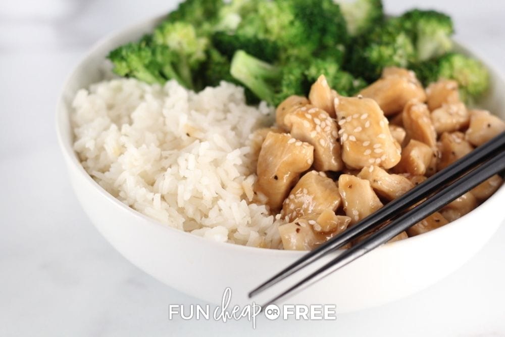chicken and broccoli with rice, from Fun Cheap or Free