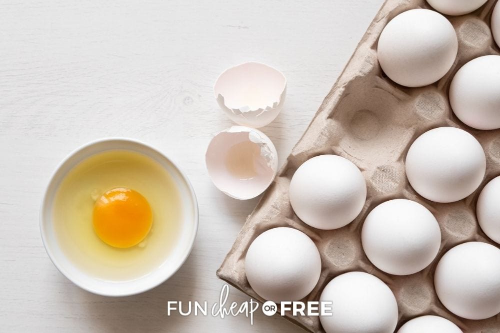 cracking eggs to put in stir fry, from Fun Cheap or Free