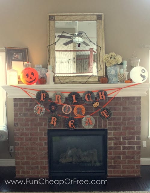 Halloween mantel from Fun Cheap or Free