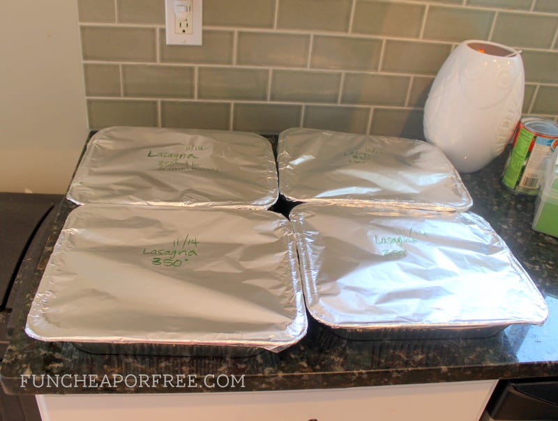 Lasagna makes a GREAT freezer meal! Tips from Fun Cheap or Free
