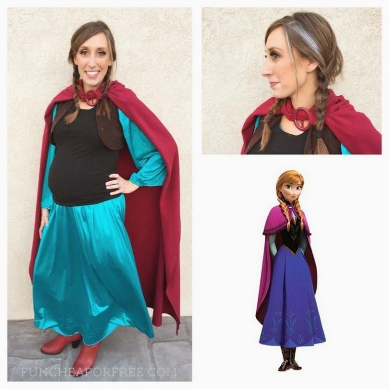 DIY Frozen Costume NoSew Halloween Costumes Fun Cheap or Free
