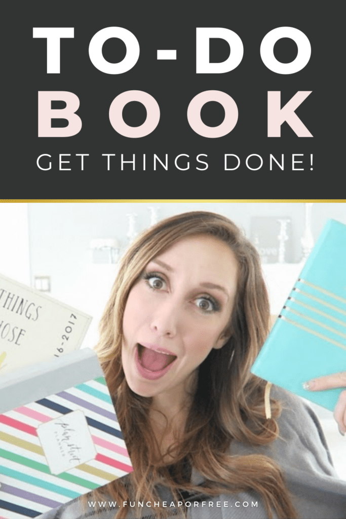 Image with text that reads "to-do book" from Fun Cheap or Free