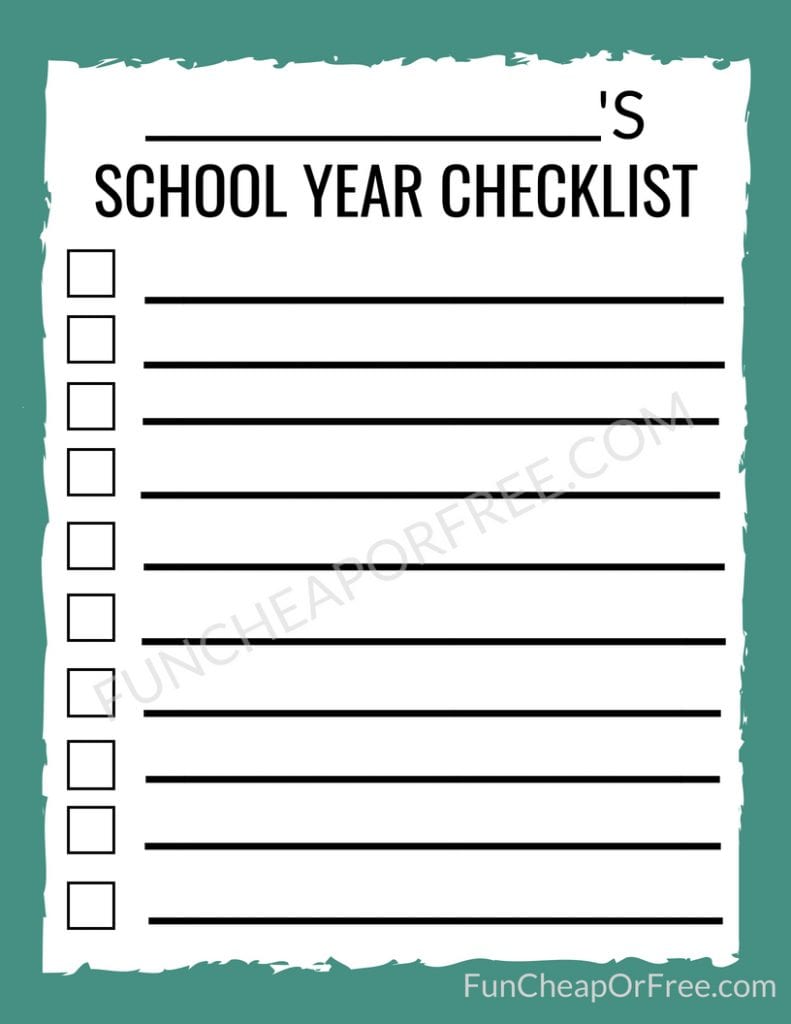 BOY Clipboard System School Year Checklist Fun Cheap Or Free