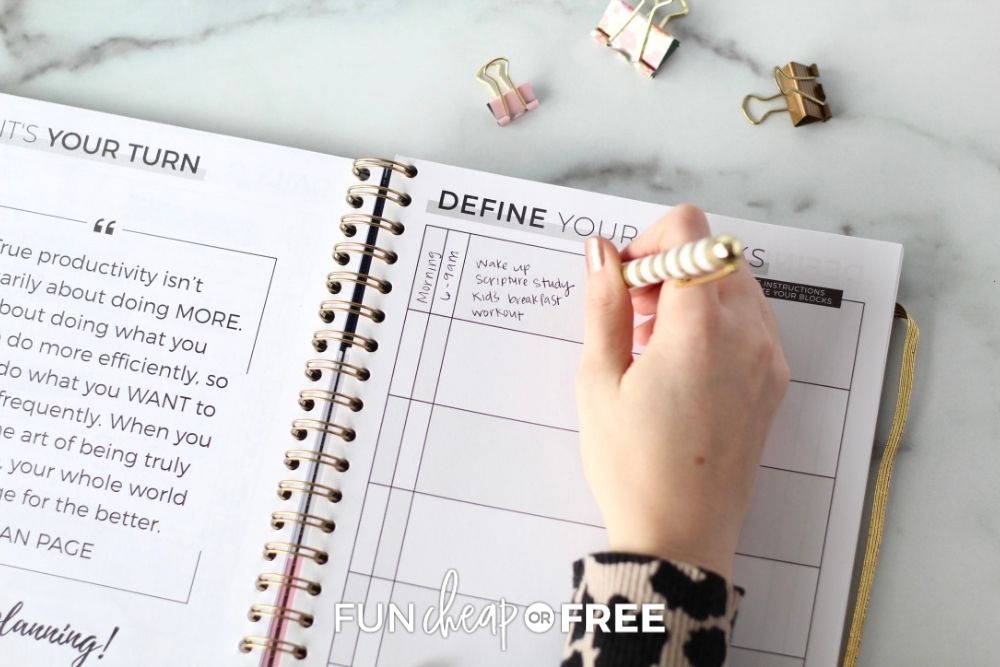 using a block schedule to balance work and life, from Fun Cheap or Free