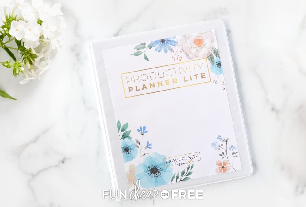 Use the Productivity Planner Lite to get your life in order - Tips from Fun Cheap or Free