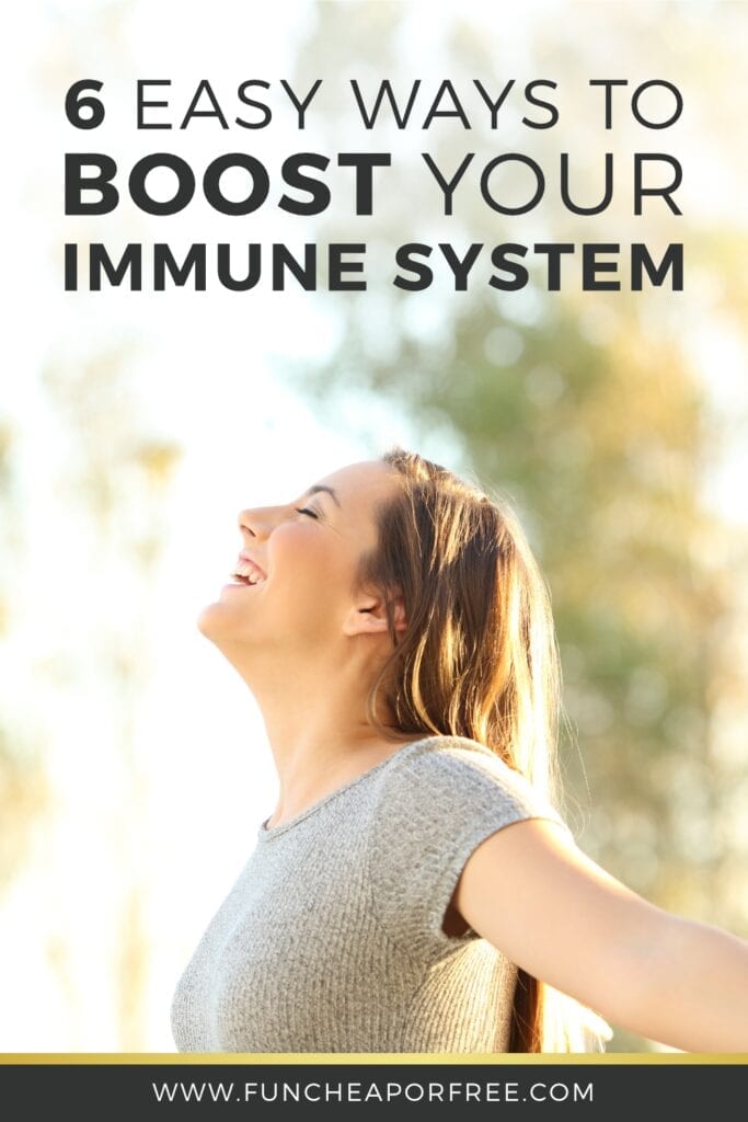 Image with text that reads "boost your immune system" from Fun Cheap or Free