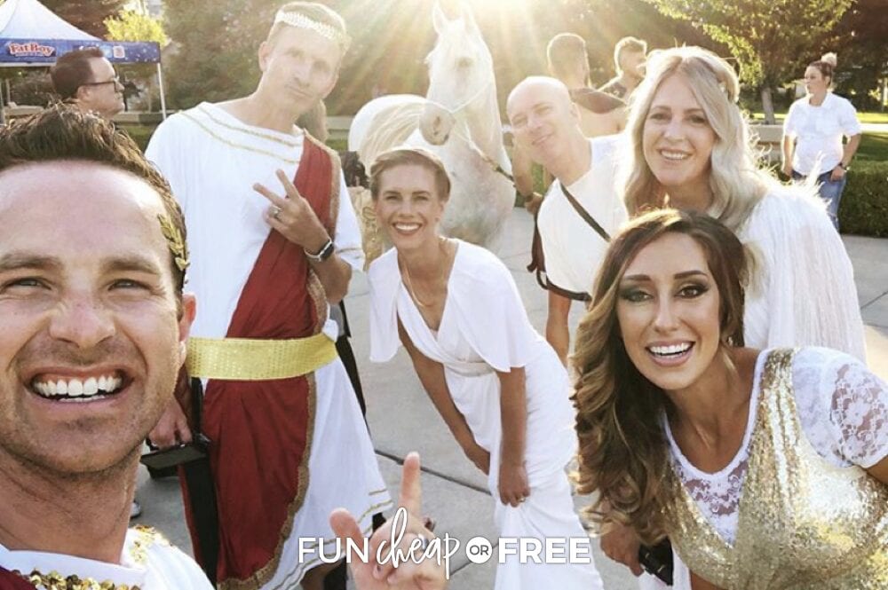 A toga party costume party is so much fun! With kids, without kids, it's one of our favorite fun party ideas here at Fun Cheap or Free