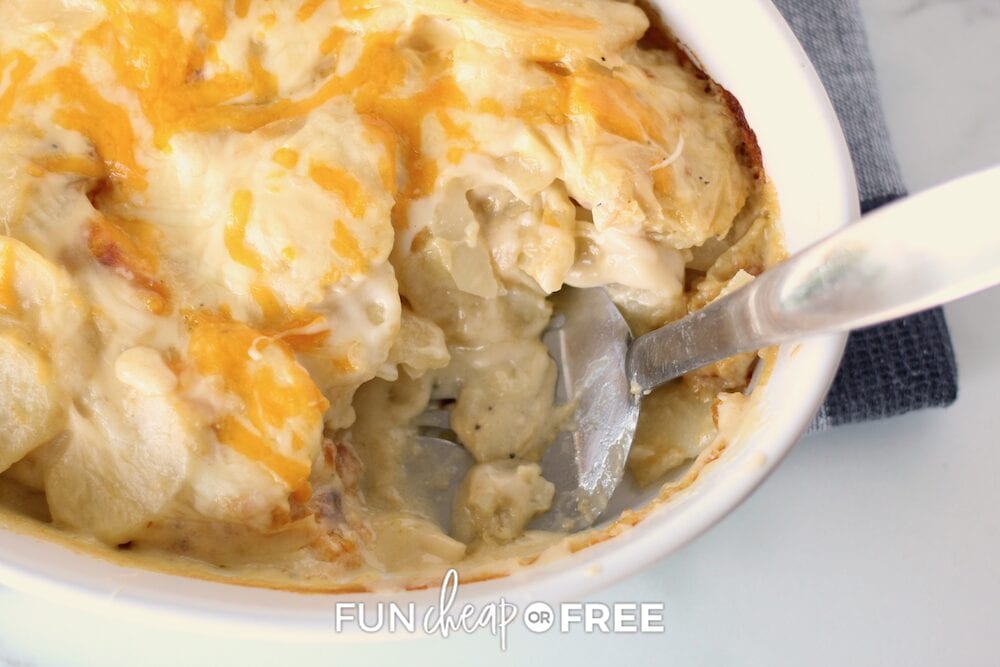 Cheesy scalloped potatoes from Fun Cheap or Free