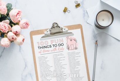 130 Activities for Kids at Home (+ FREE Printable!) - Fun Cheap or Free