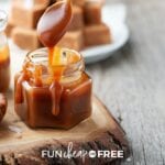 Homemade caramel in a jar, from Fun Cheap or Free