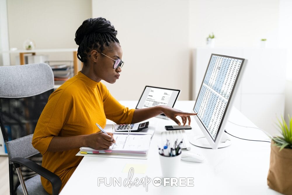 African American woman looking over the different types of bankruptcy, from Fun Cheap or Free