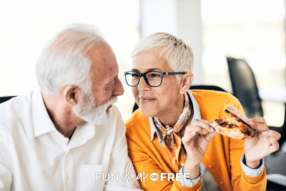 older couple eating together, from Fun Cheap or Free