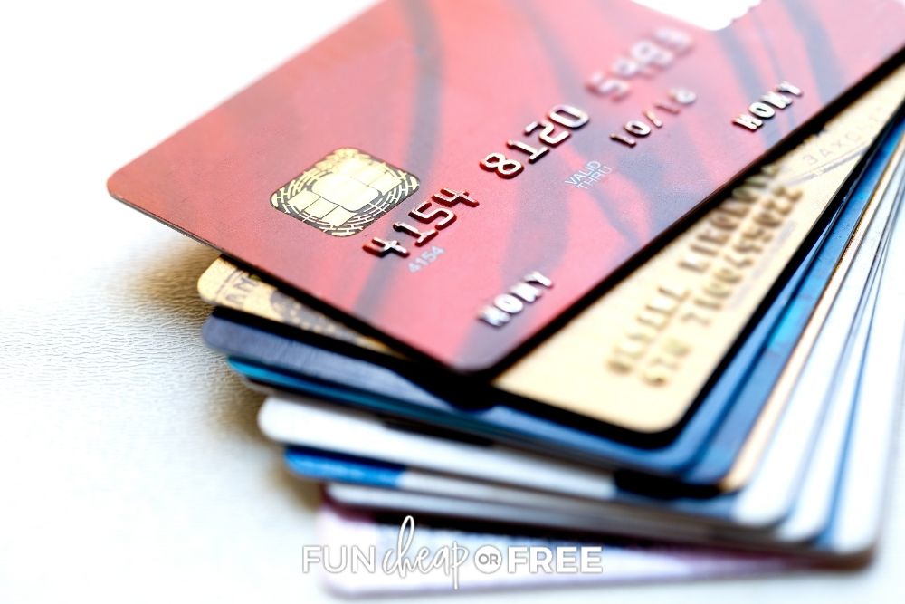 stack of credit cards, from Fun Cheap or Free
