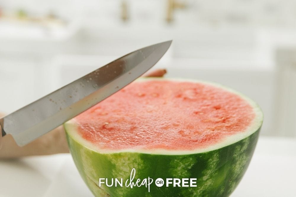 cutting watermelon with a knife, from Fun Cheap or Free